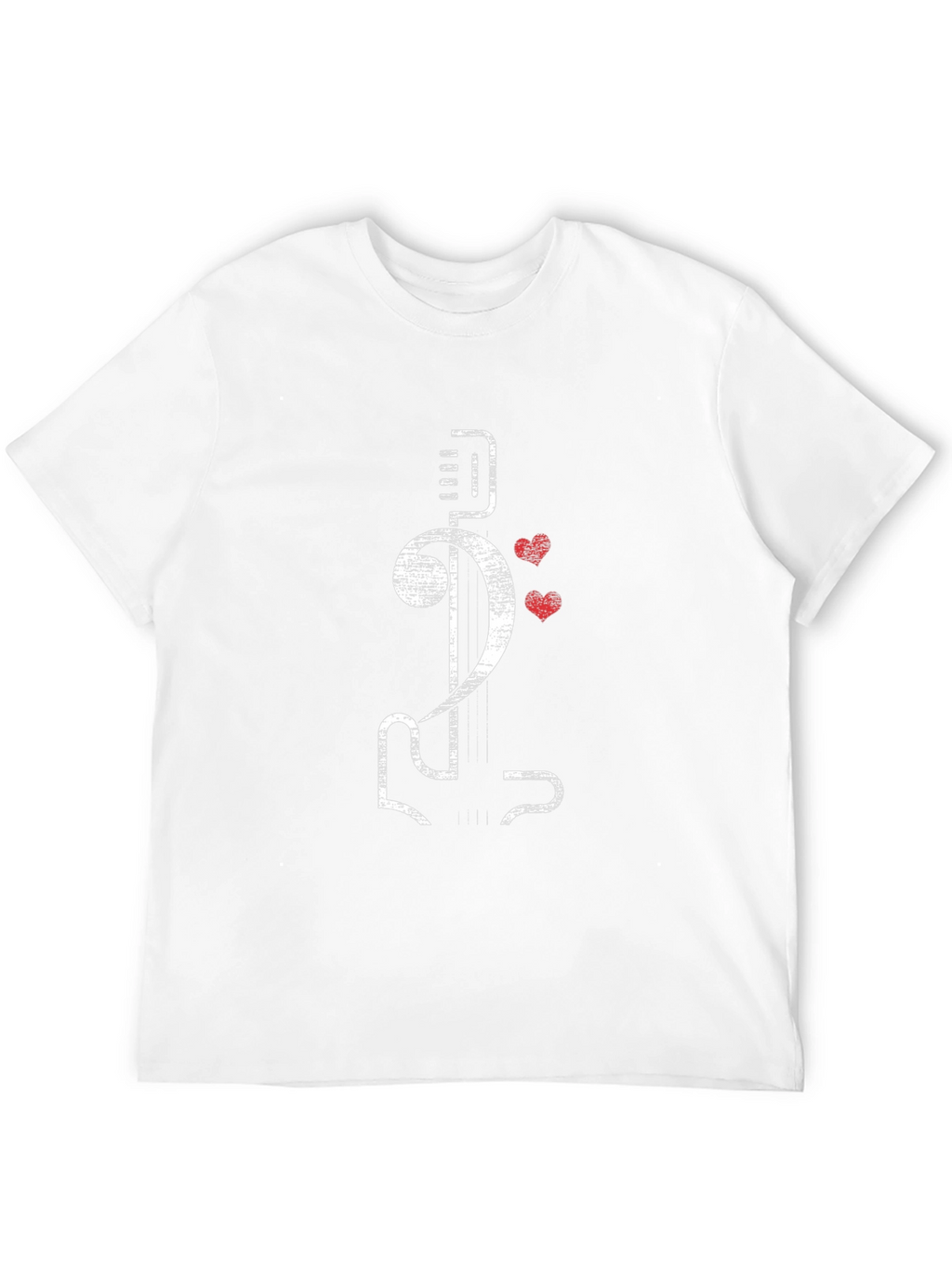 Bass Clef Guitar T-Shirt - Music Lover Tee