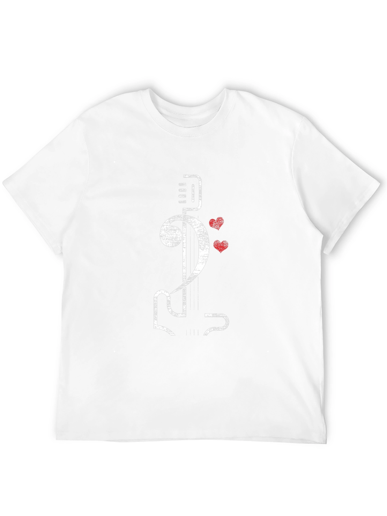 Bass Clef Guitar T-Shirt - Music Lover Tee