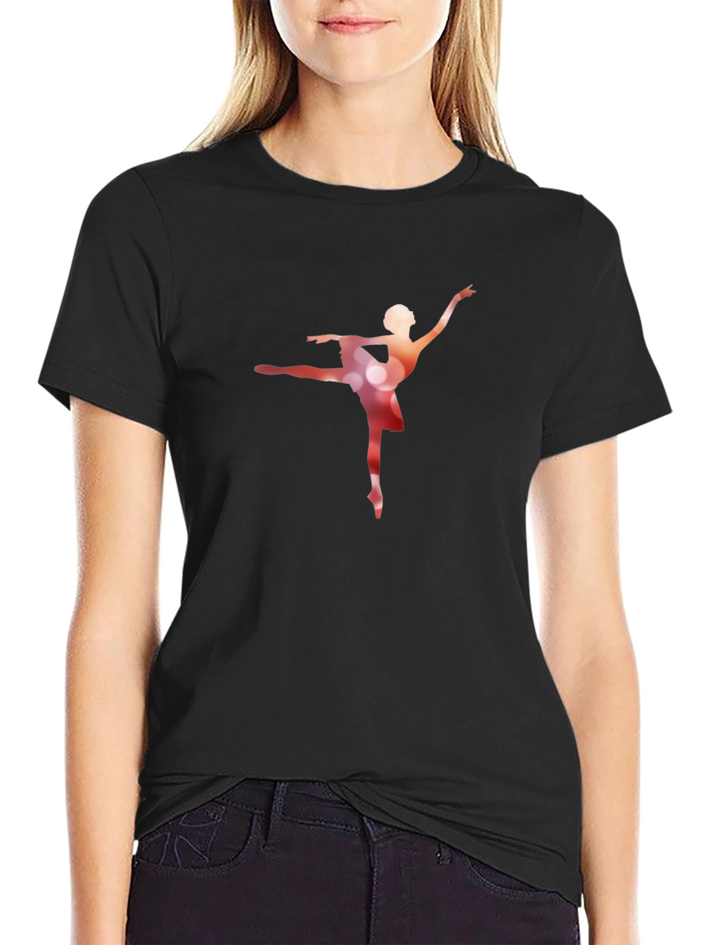 Ballerina Silhouette Black T-Shirt