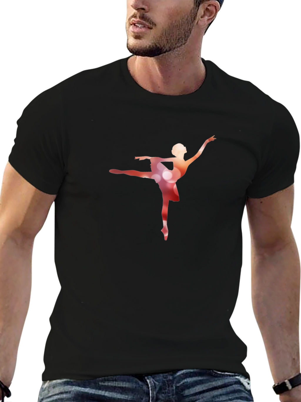 Ballerina Silhouette Black T-Shirt