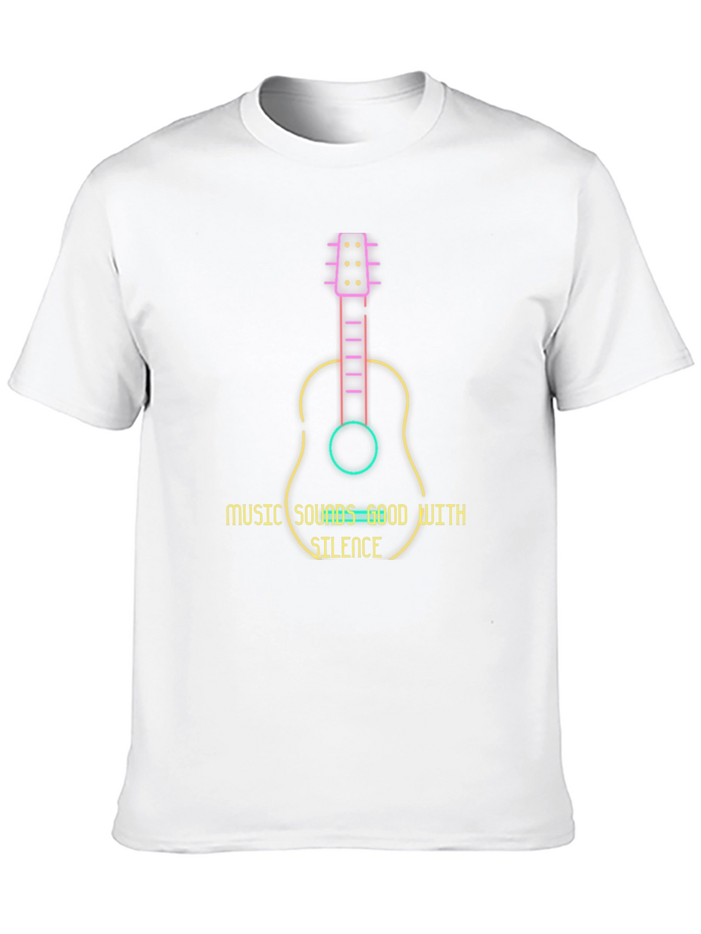 Guitar Music T-Shirt - Sounds Good With Silence