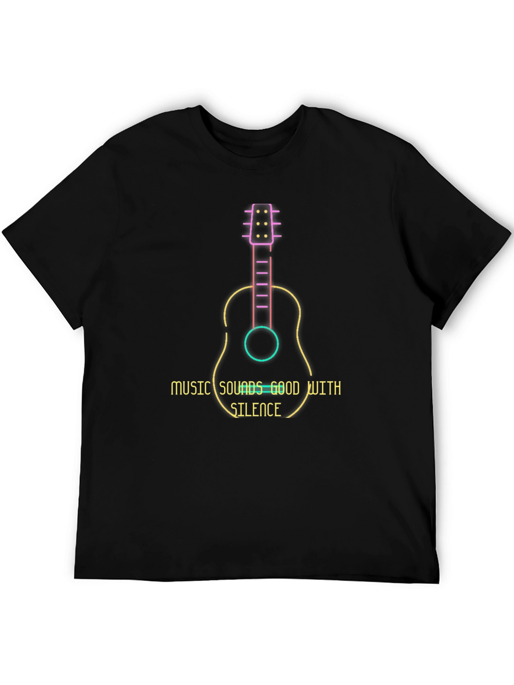 Guitar Music T-Shirt - Sounds Good With Silence