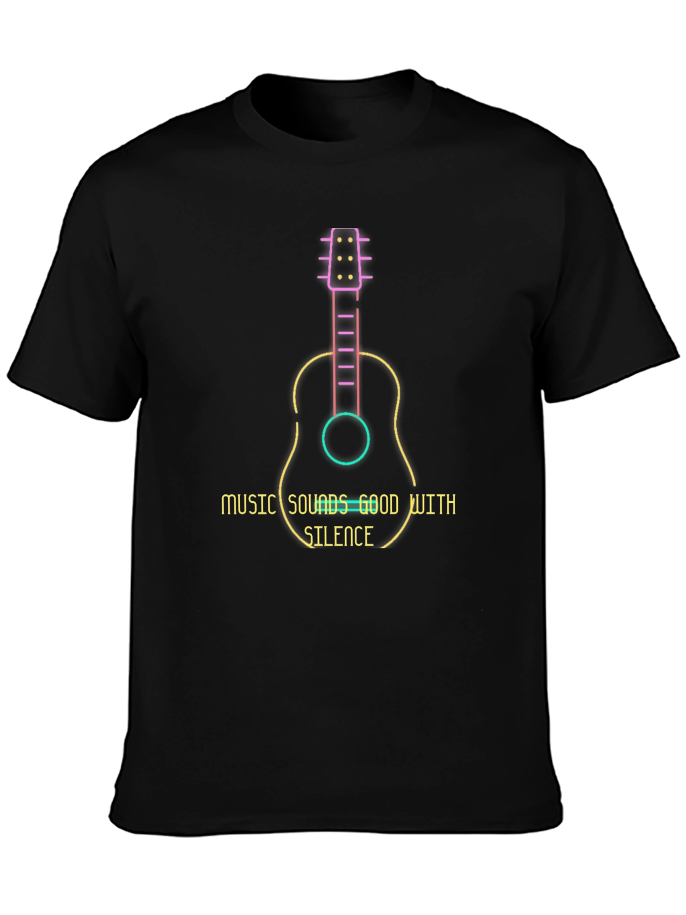 Guitar Music T-Shirt - Sounds Good With Silence