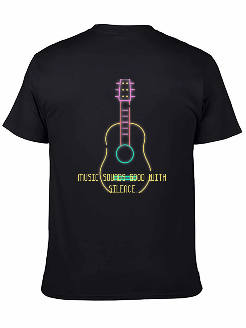 Guitar Music T-Shirt - Sounds Good With Silence