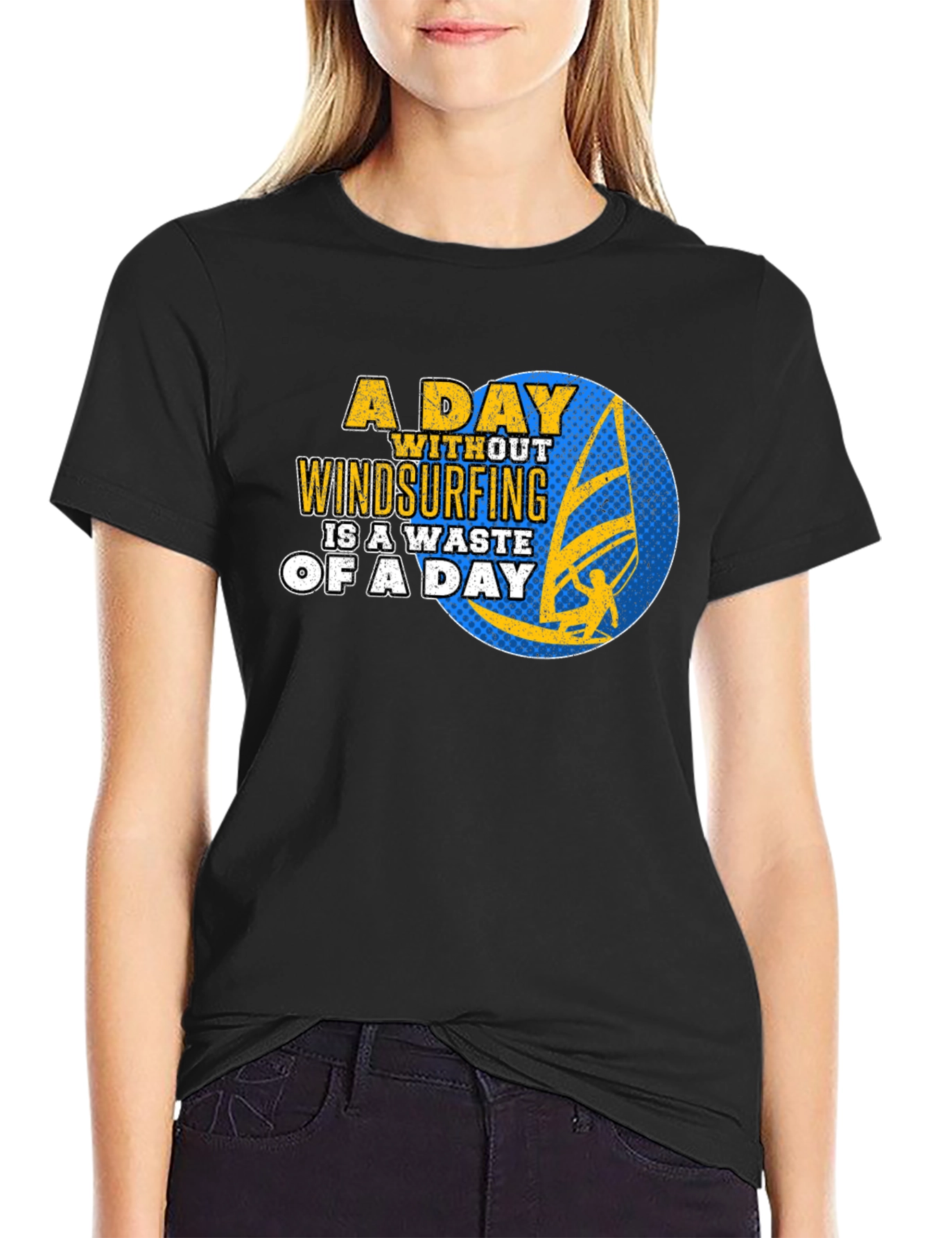 Windsurfing Graphic T-Shirt - A Day Without Windsurfing