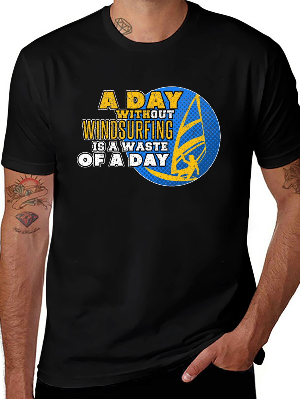 Windsurfing Graphic T-Shirt - A Day Without Windsurfing