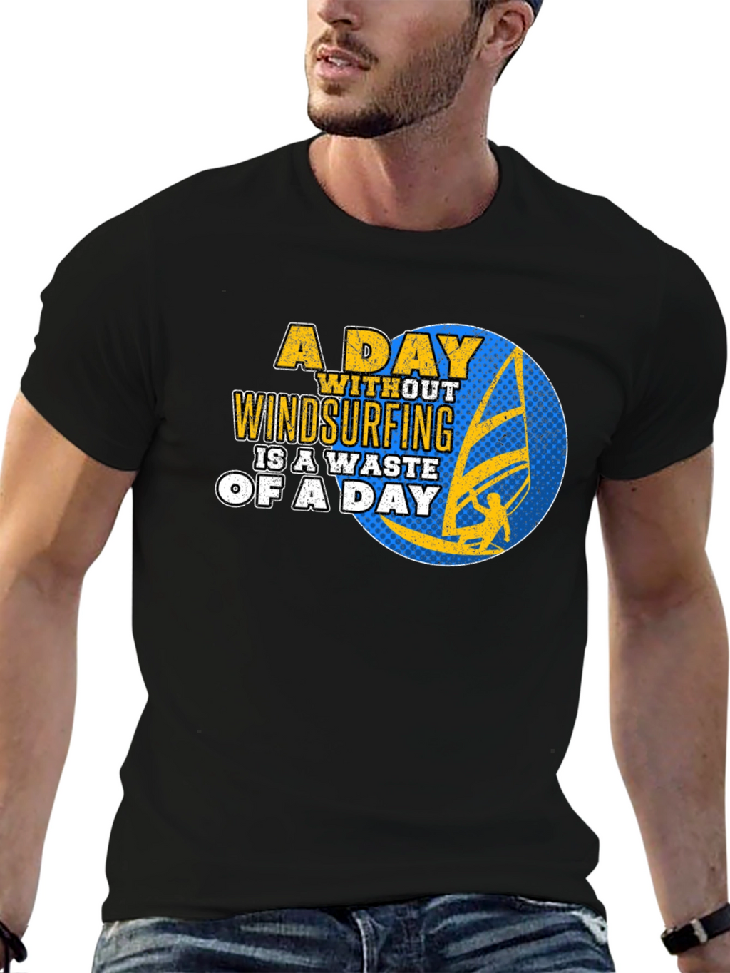 Windsurfing Graphic T-Shirt - A Day Without Windsurfing