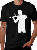 Musician Silhouette Black T-Shirt