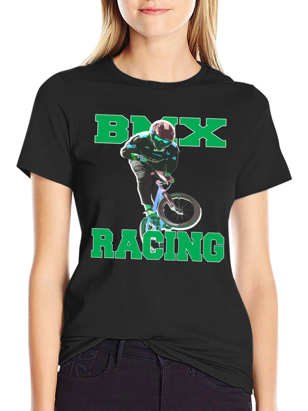 BMX Racing Graphic T-Shirt - Cool Rider Design