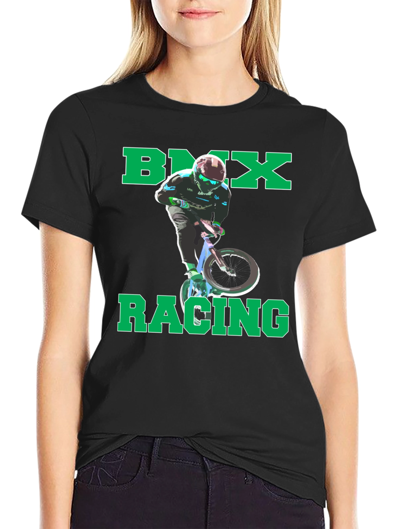 BMX Racing Graphic T-Shirt - Cool Rider Design