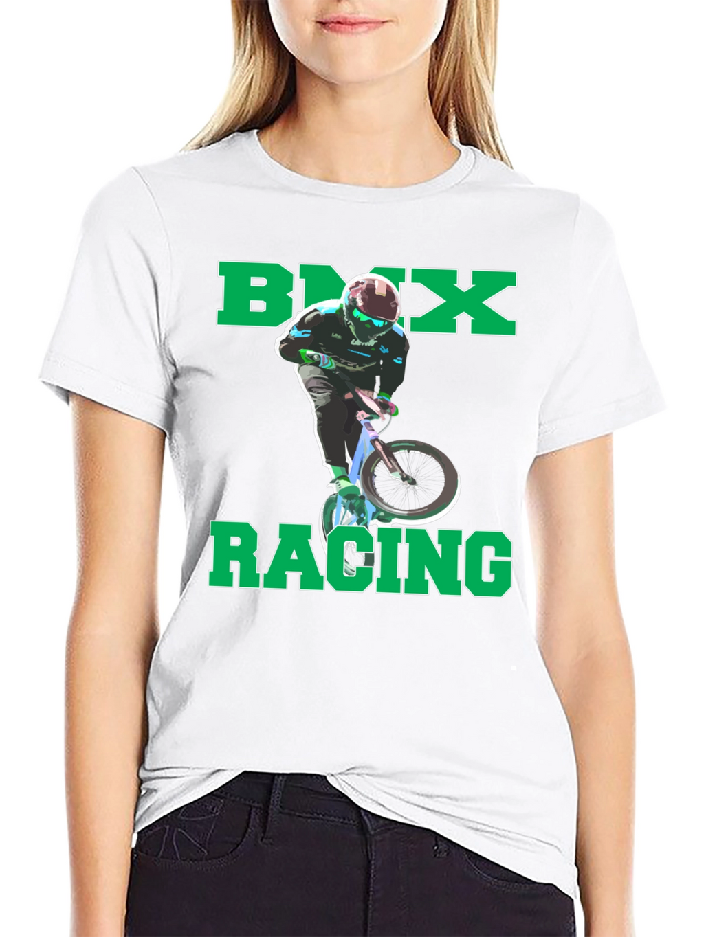 BMX Racing Graphic T-Shirt - Cool Rider Design