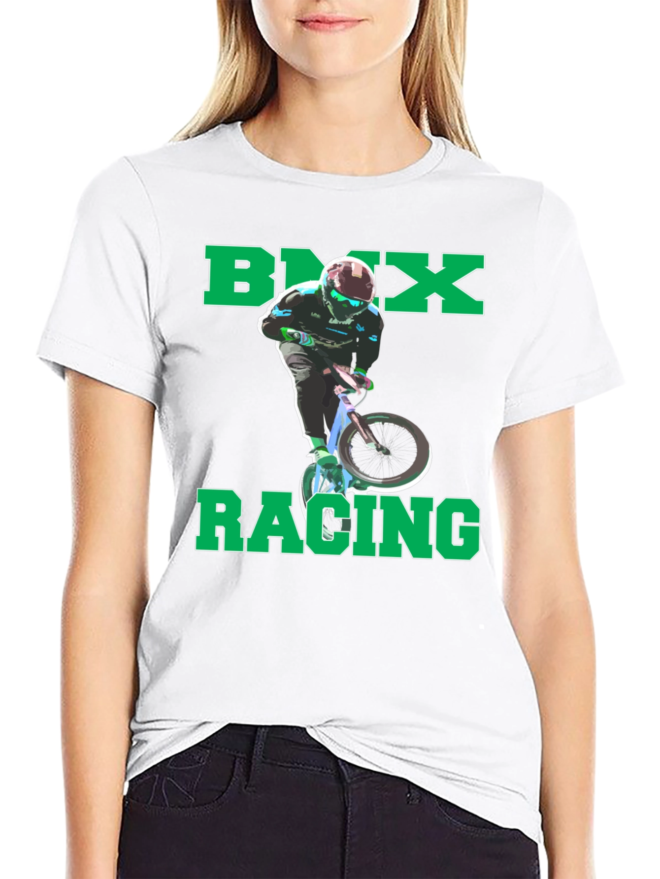 BMX Racing Graphic T-Shirt - Cool Rider Design