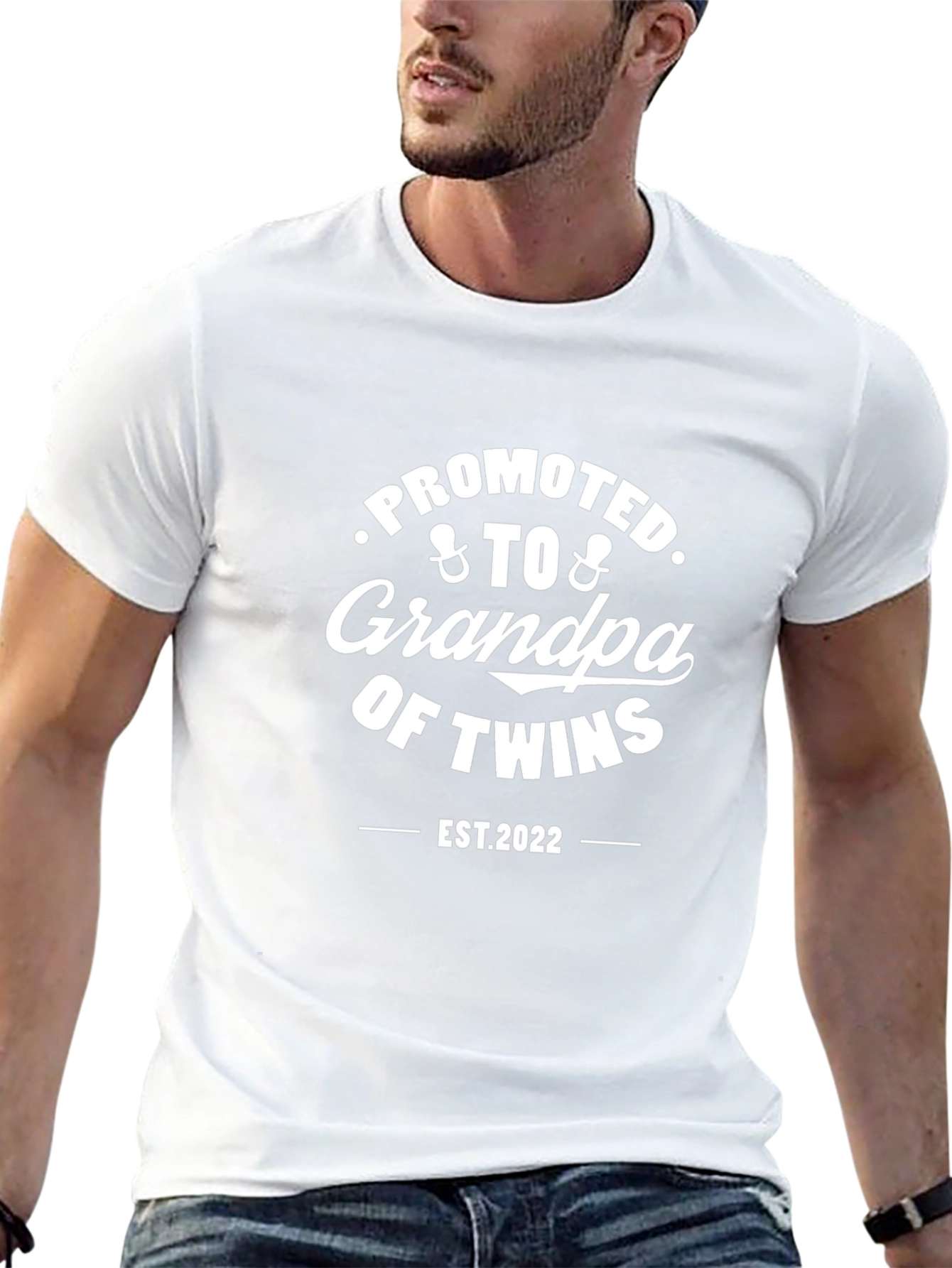 Promoted to Grandpa of Twins EST 2022 T-Shirt