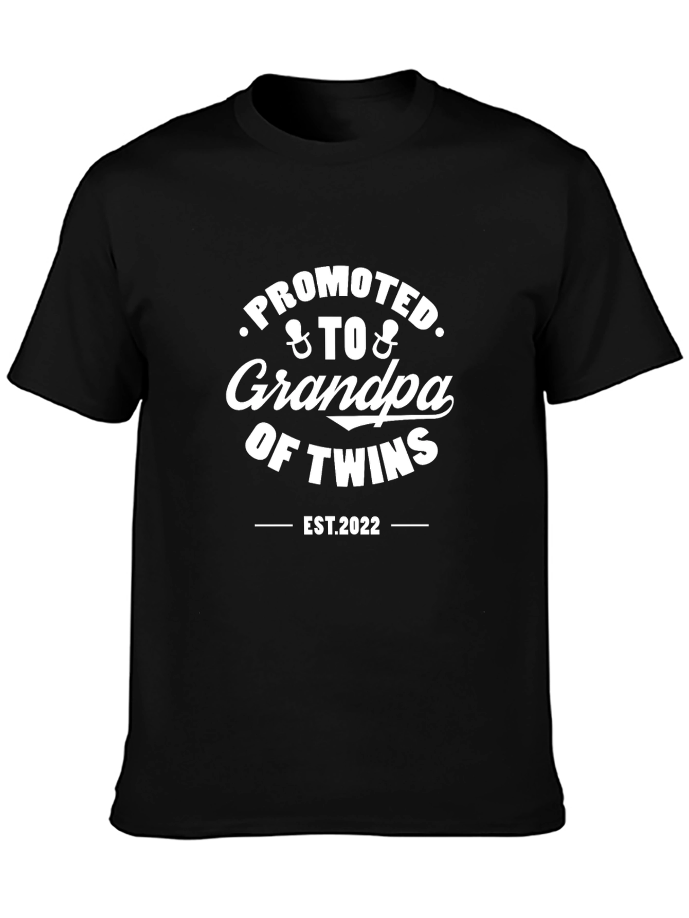 Promoted to Grandpa of Twins EST 2022 T-Shirt