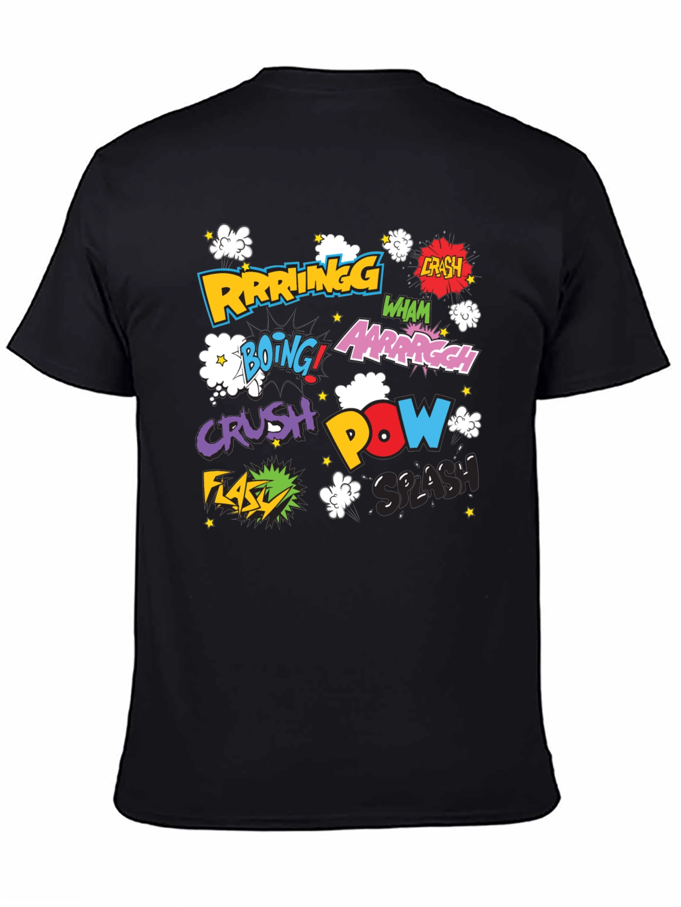 Comic Book Style Sound Effects Graphic T-Shirt