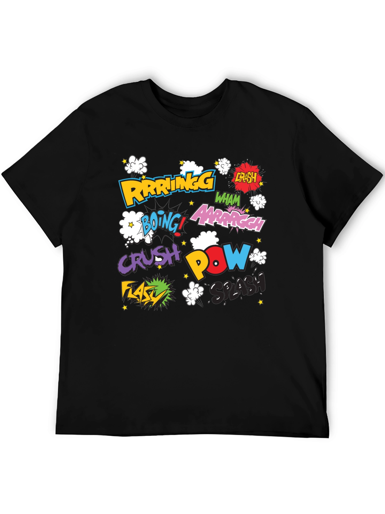 Comic Book Style Sound Effects Graphic T-Shirt