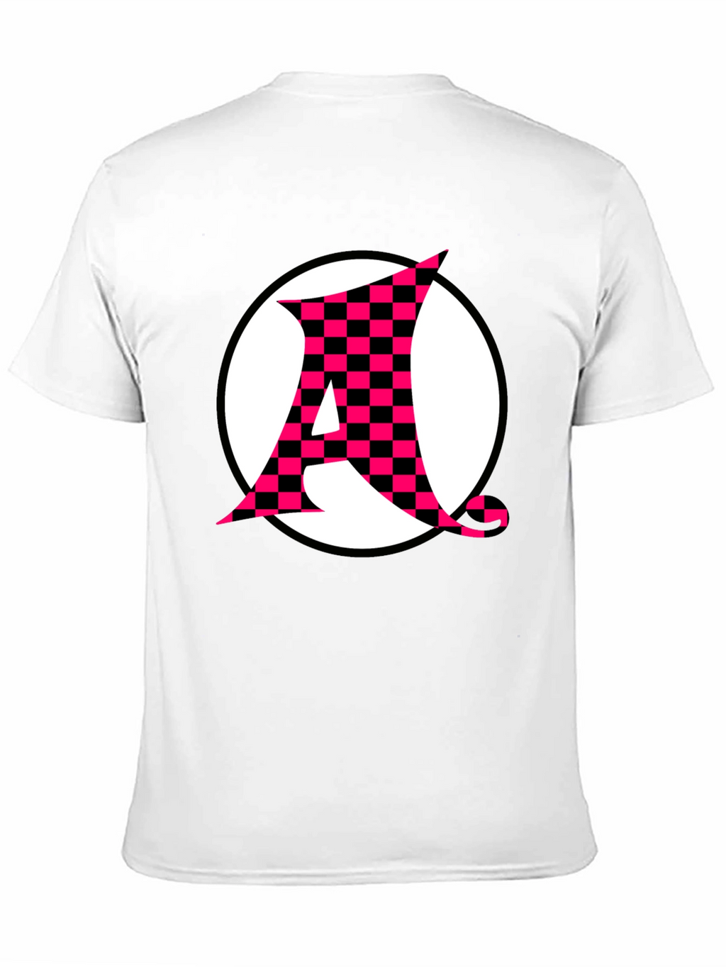 Checkerboard A Graphic Print Black T-Shirt
