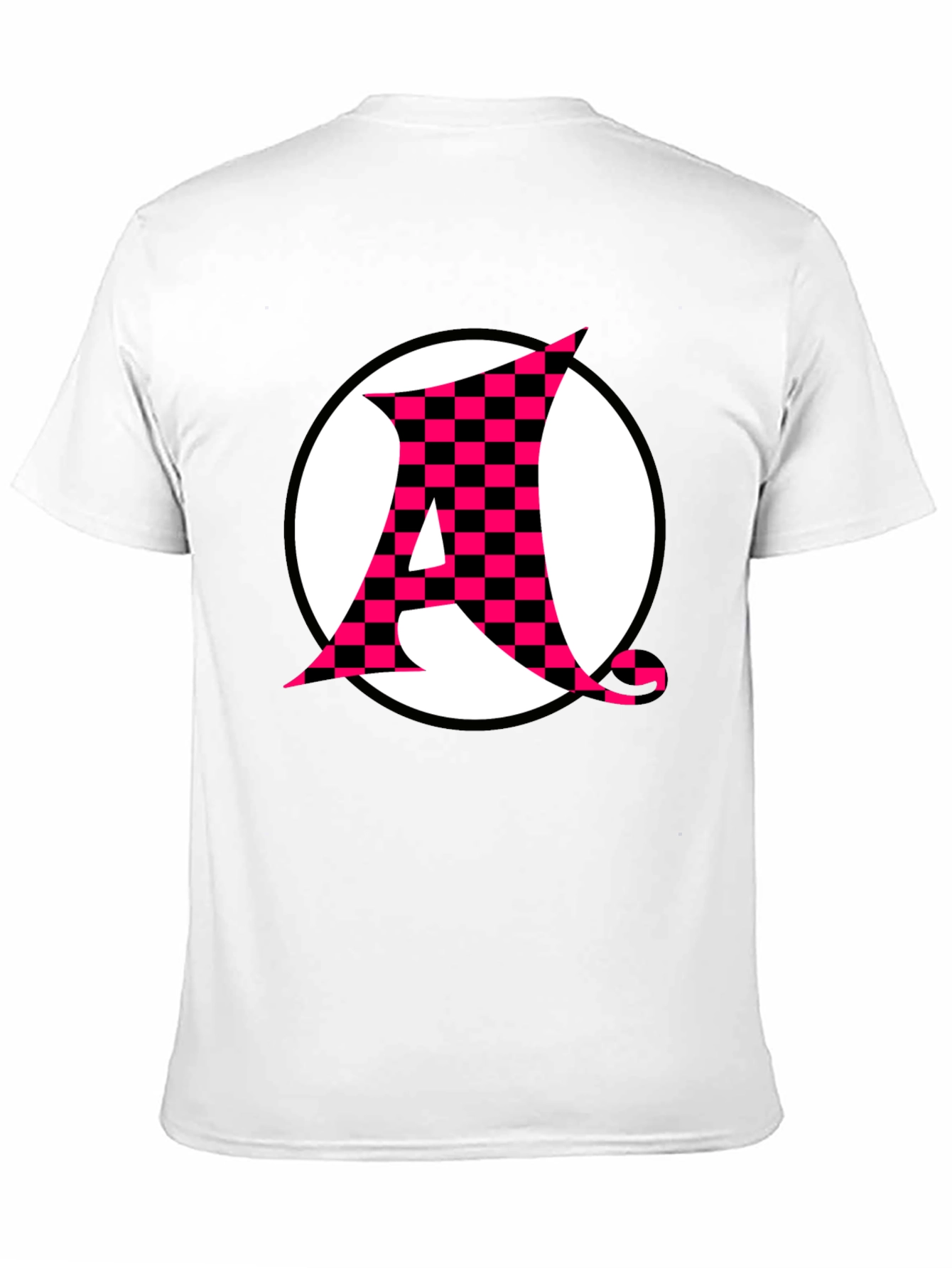 Checkerboard A Graphic Print Black T-Shirt