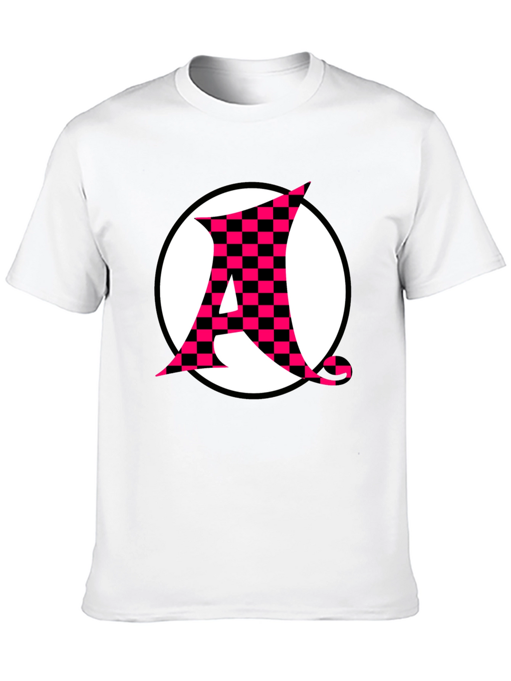 Checkerboard A Graphic Print Black T-Shirt