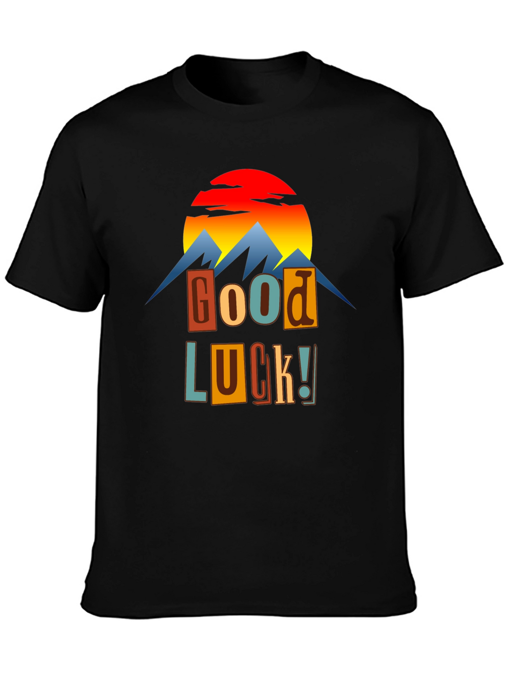Good Luck Graphic Tee - Mountains & Sunset