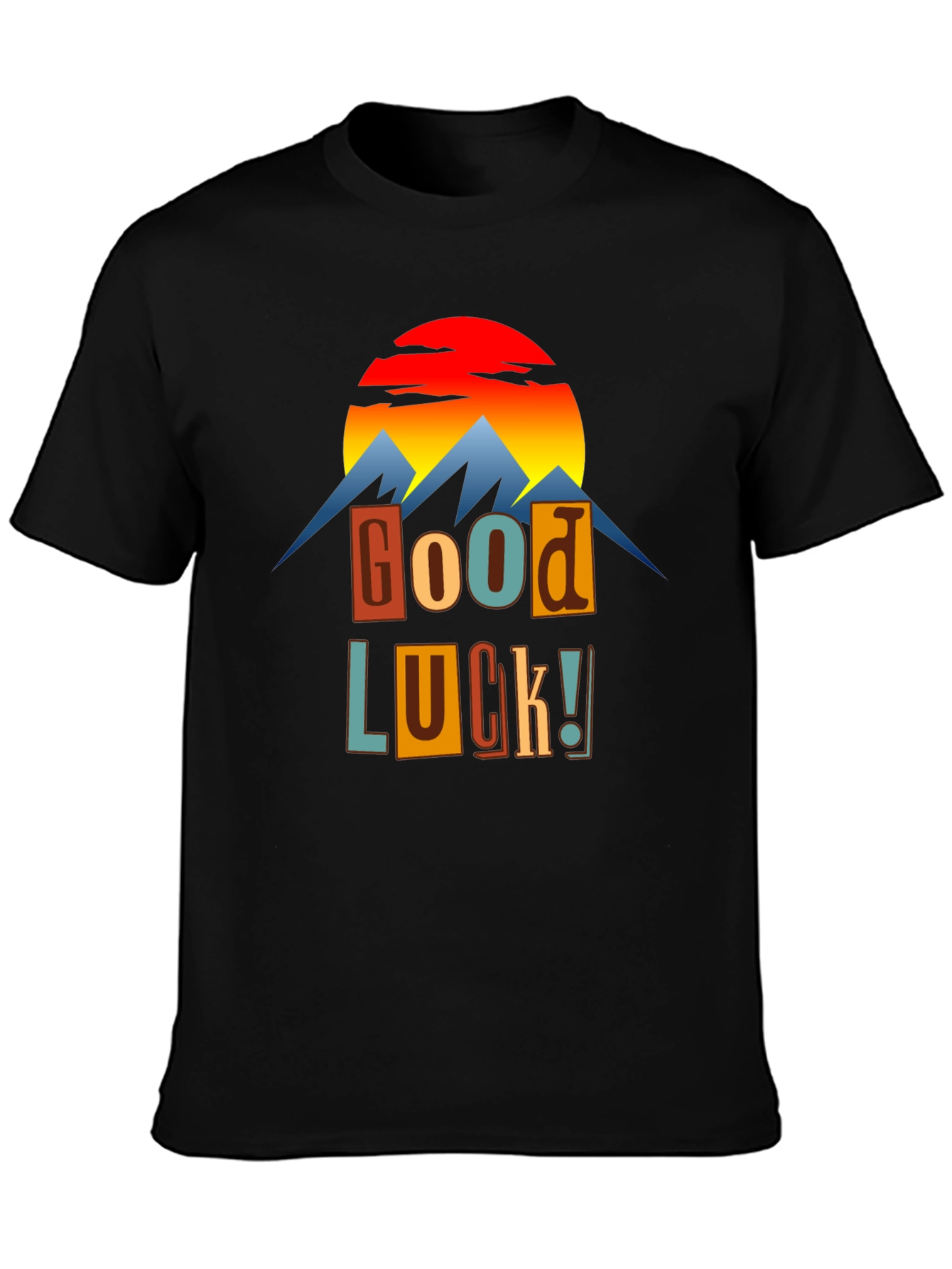 Good Luck Graphic Tee - Mountains & Sunset