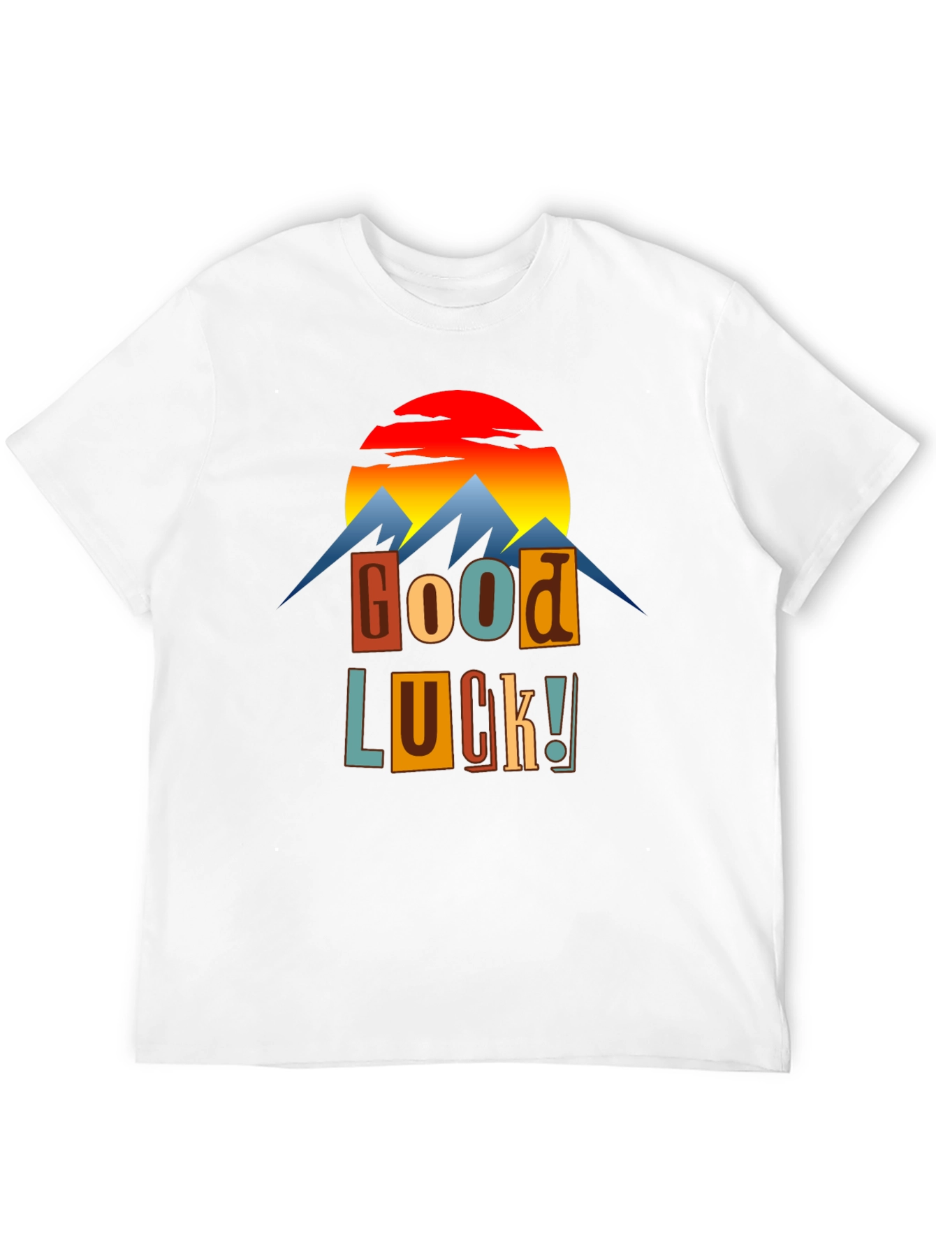 Good Luck Graphic Tee - Mountains & Sunset
