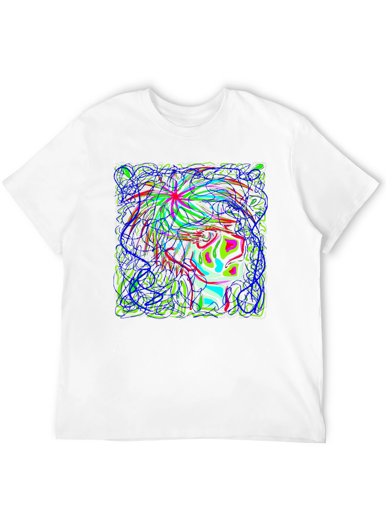 Abstract Art Graphic Print Black T-Shirt