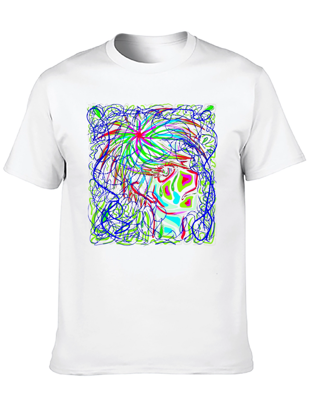 Abstract Art Graphic Print Black T-Shirt