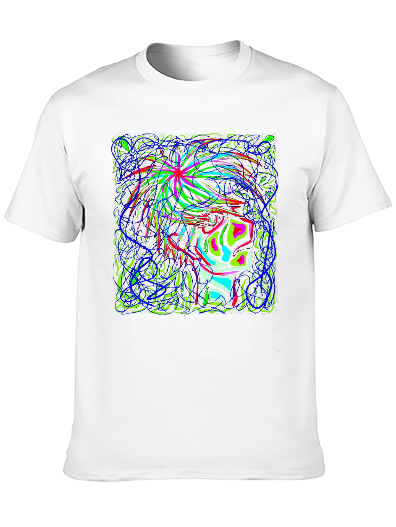 Abstract Art Graphic Print Black T-Shirt