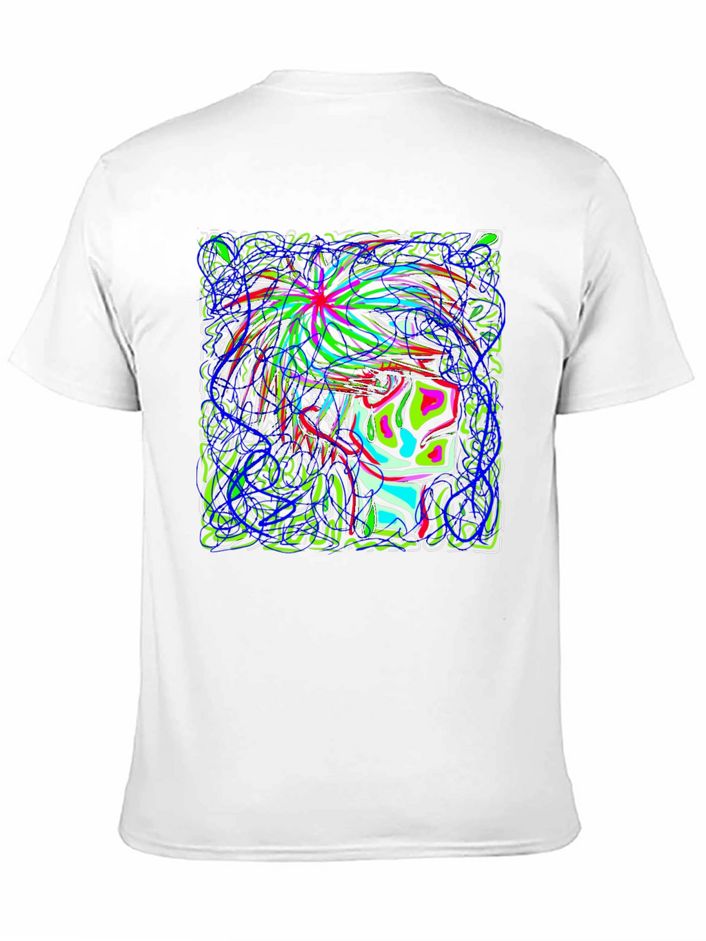 Abstract Art Graphic Print Black T-Shirt