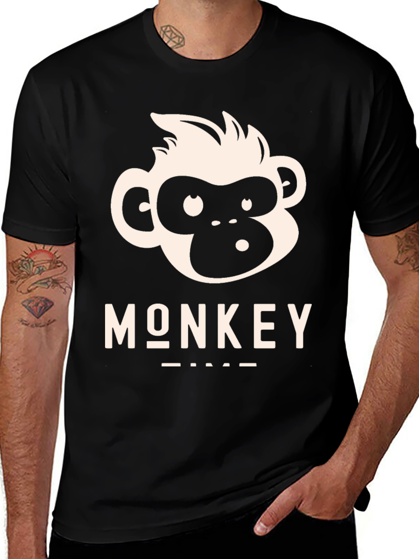 Monkey Graphic Tee - Cool Animal Design T-Shirt