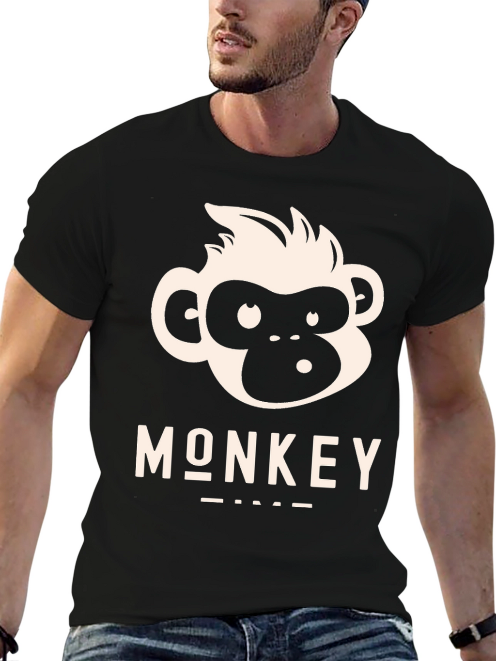 Monkey Graphic Tee - Cool Animal Design T-Shirt