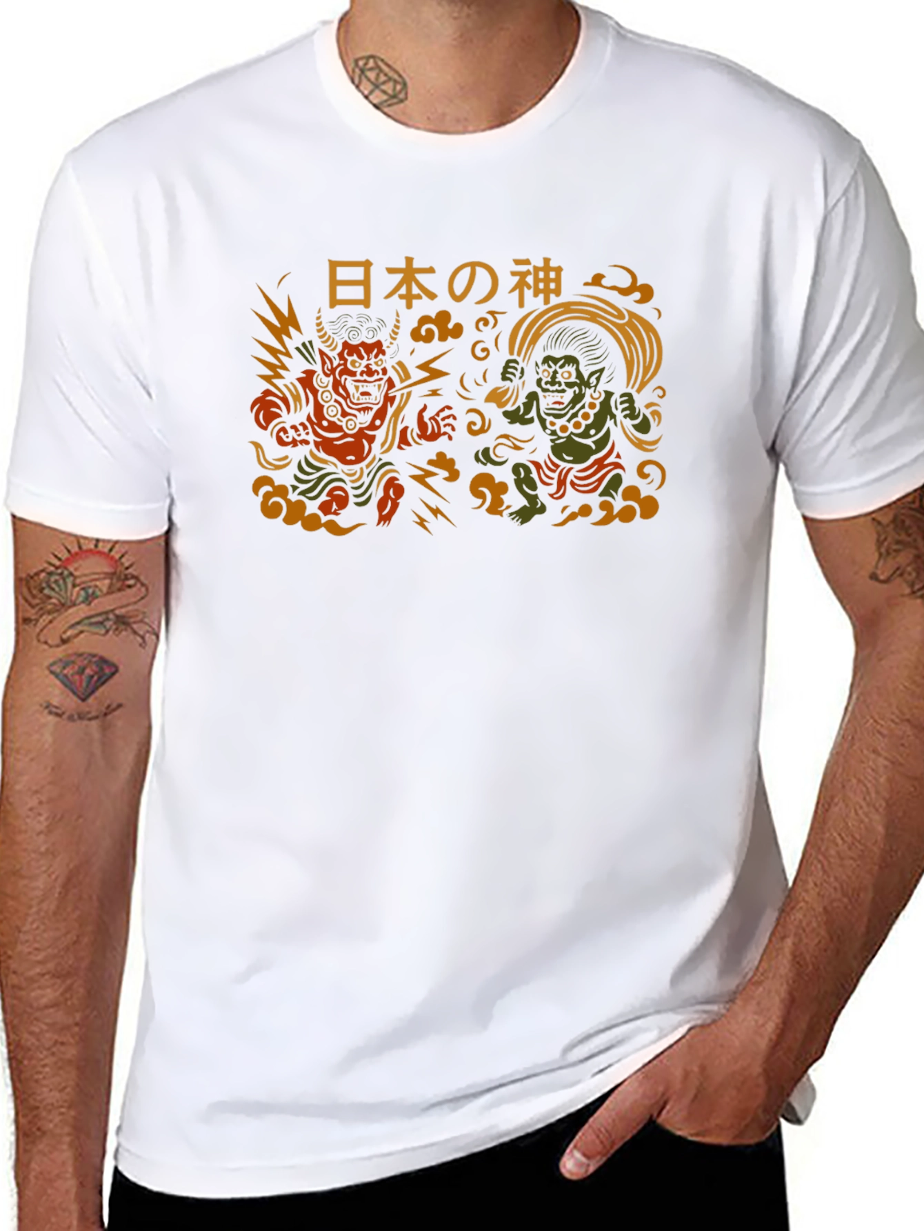 Japanese Gods Raijin and Fujin T-Shirt