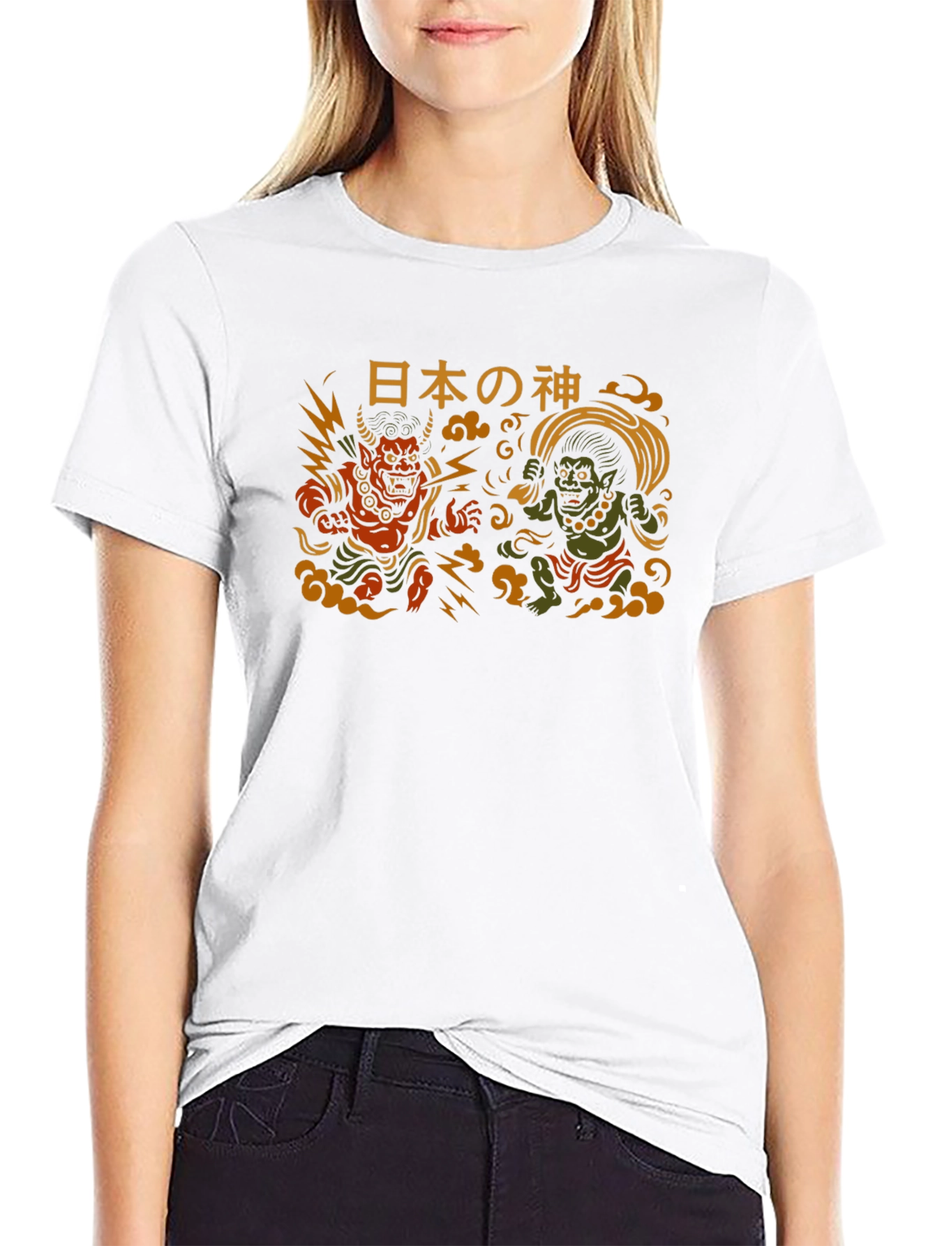 Japanese Gods Raijin and Fujin T-Shirt