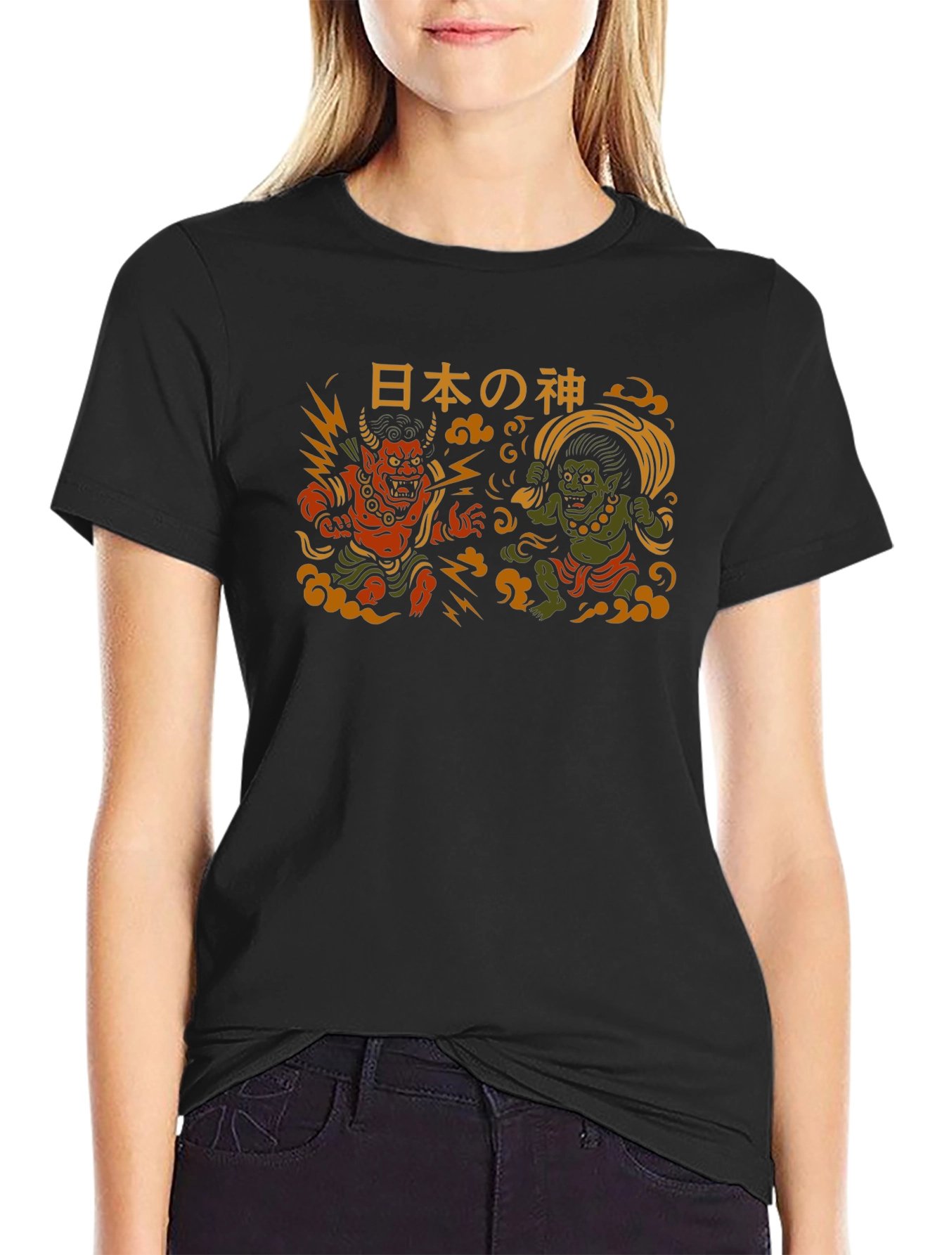 Japanese Gods Raijin and Fujin T-Shirt