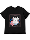 Edgy Cow Graphic Tee - Unisex Black T-Shirt