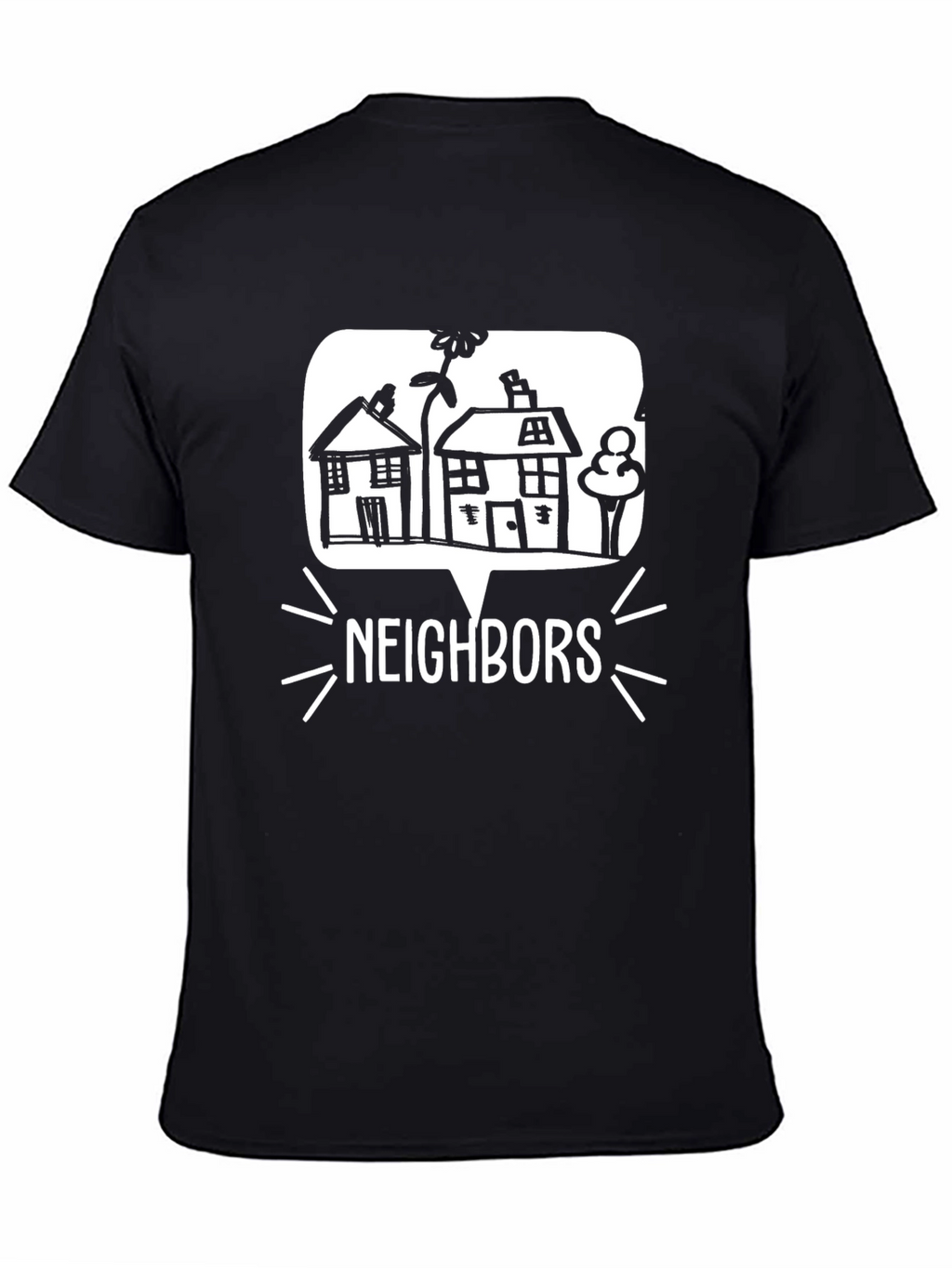 Neighbors Graphic T-Shirt - Black