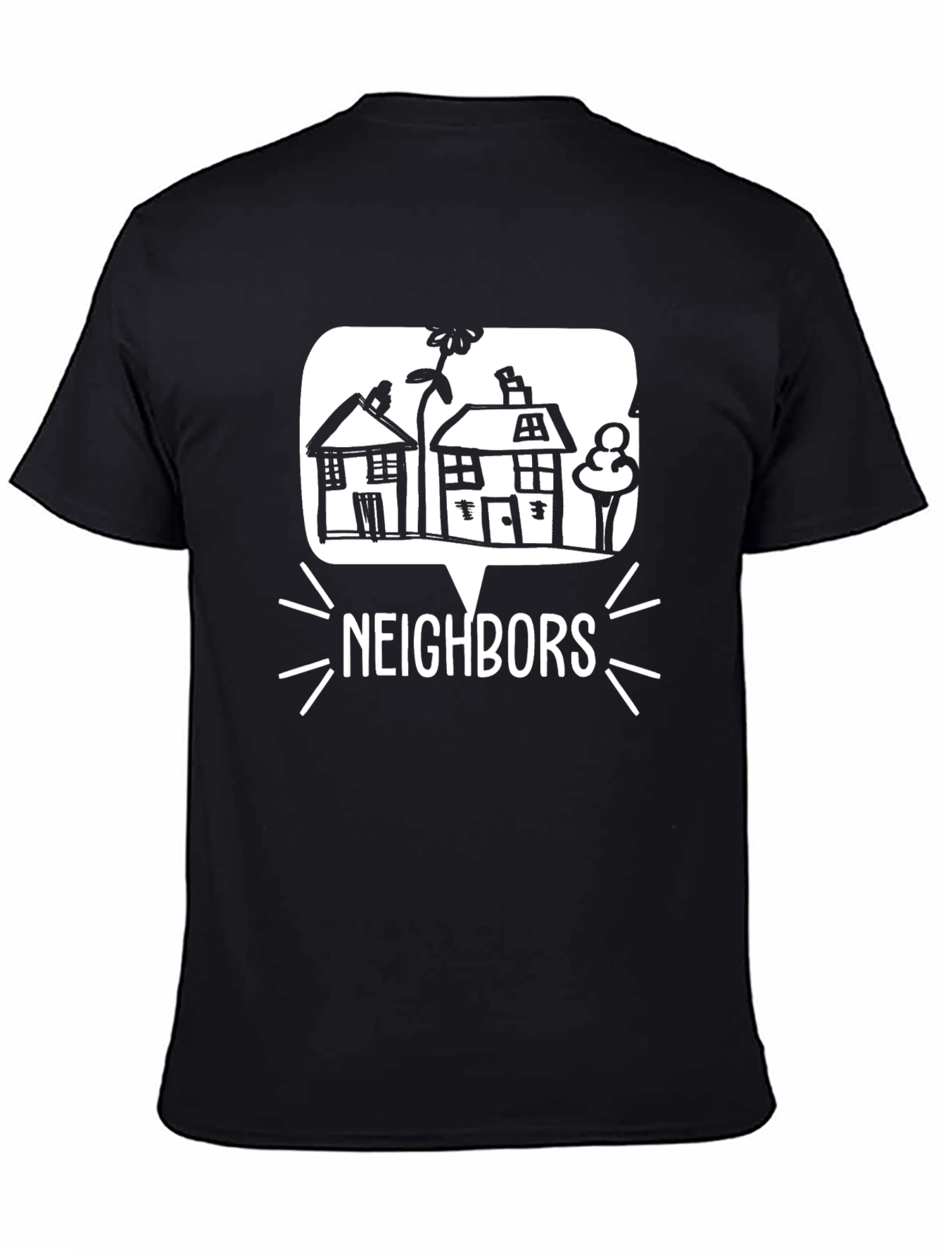Neighbors Graphic T-Shirt - Black