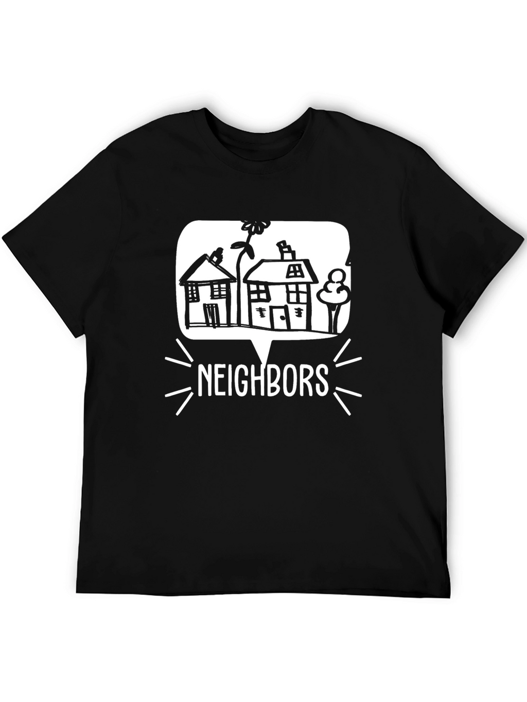 Neighbors Graphic T-Shirt - Black