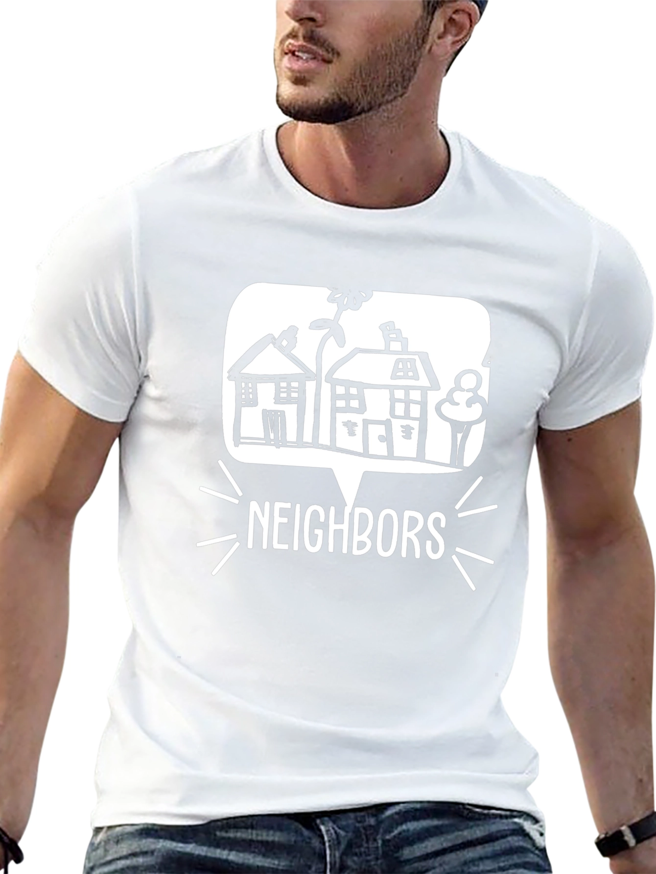 Neighbors Graphic T-Shirt - Black