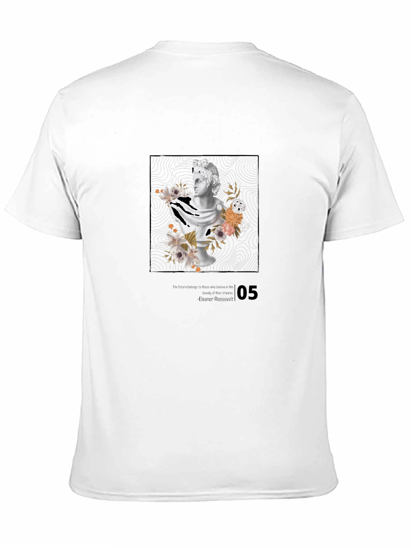 Sculpture Floral Graphic Print T-Shirt