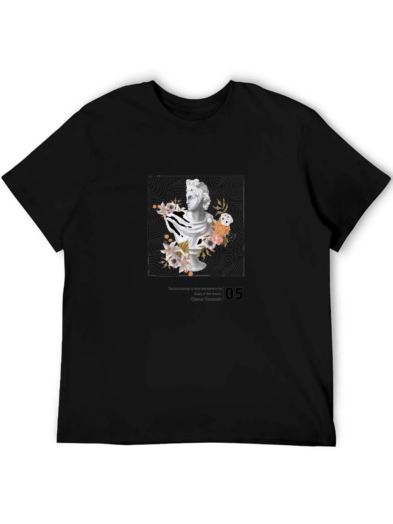 Sculpture Floral Graphic Print T-Shirt