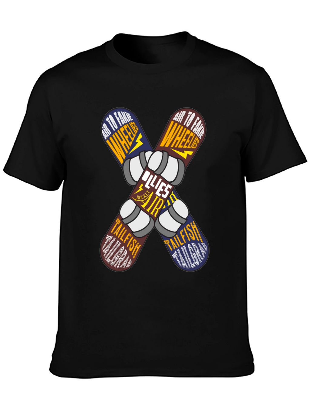 Skateboard Trick List Graphic Tee