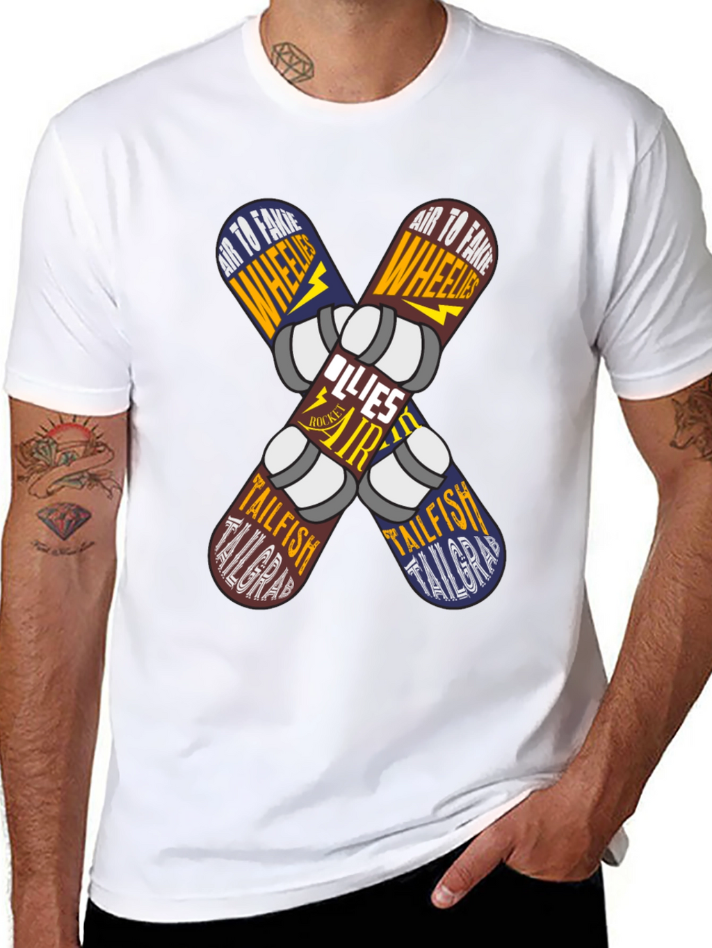 Skateboard Trick List Graphic Tee