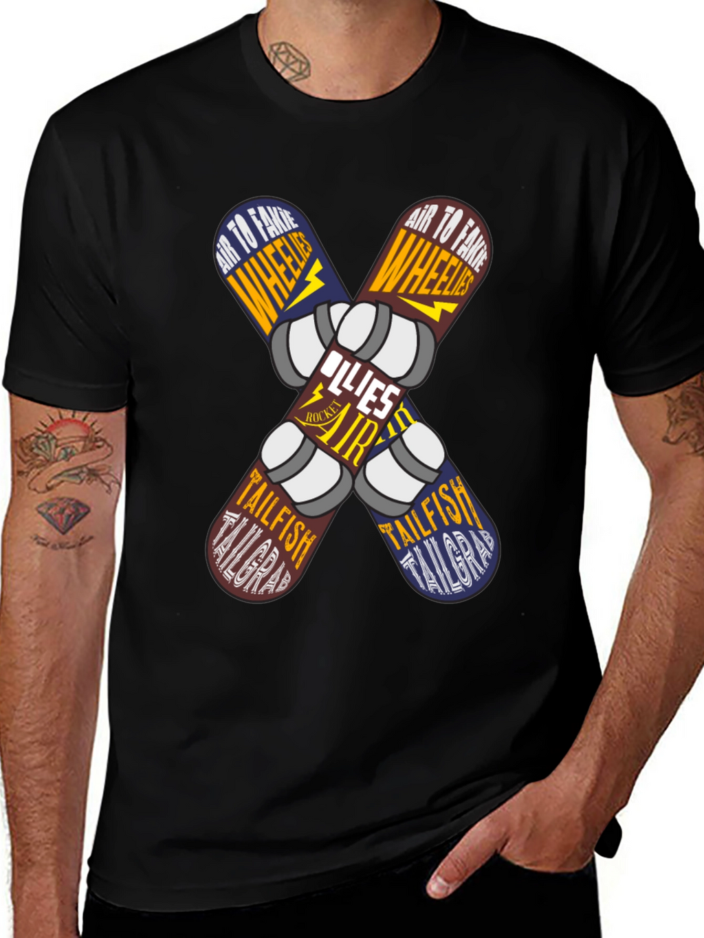 Skateboard Trick List Graphic Tee