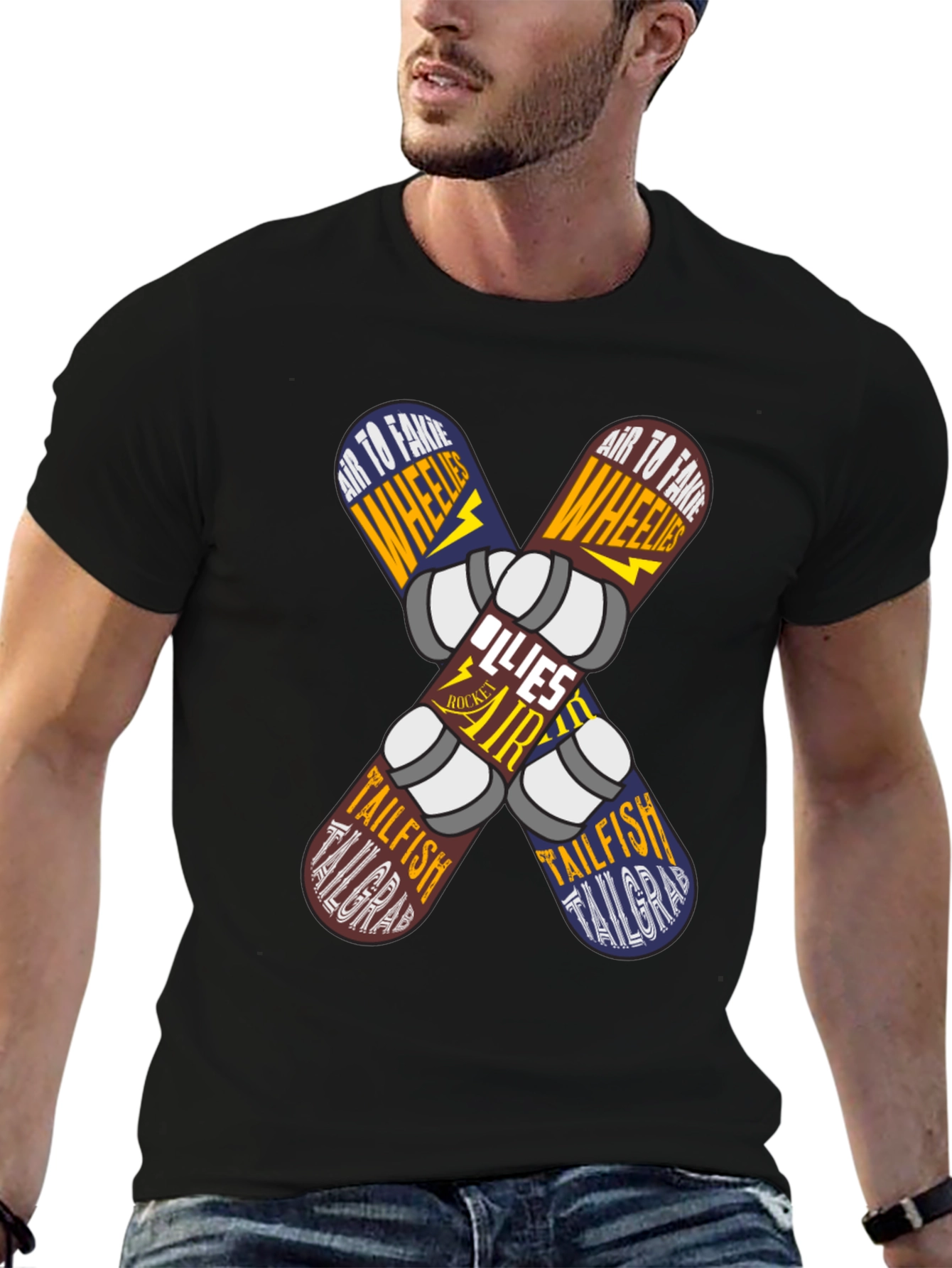 Skateboard Trick List Graphic Tee