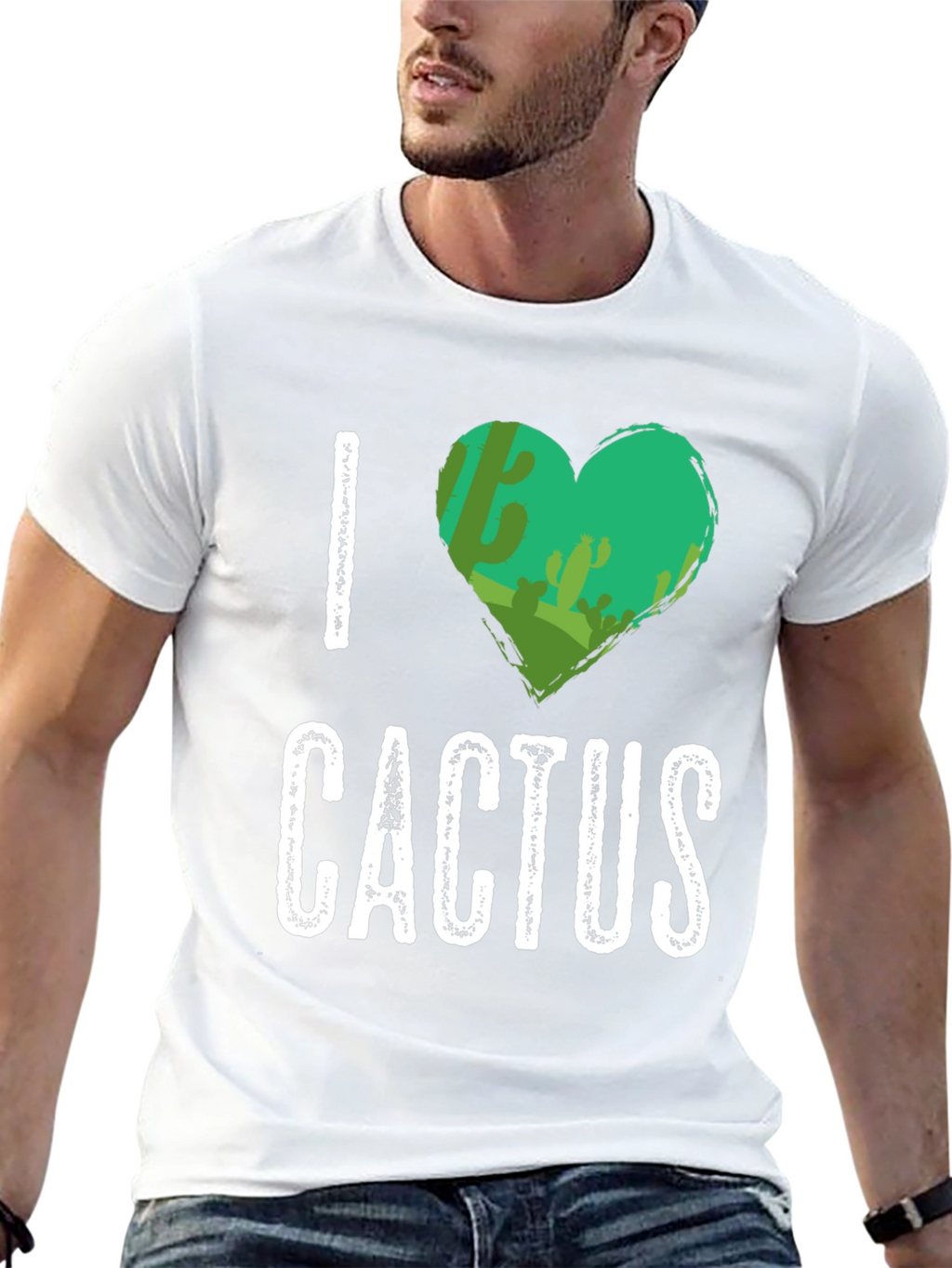 I Heart Cactus Graphic T-Shirt