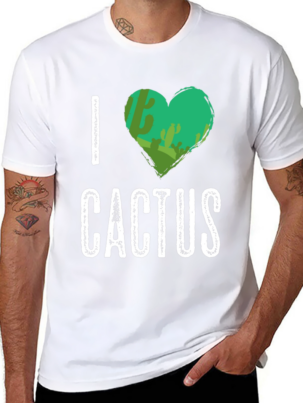 I Heart Cactus Graphic T-Shirt
