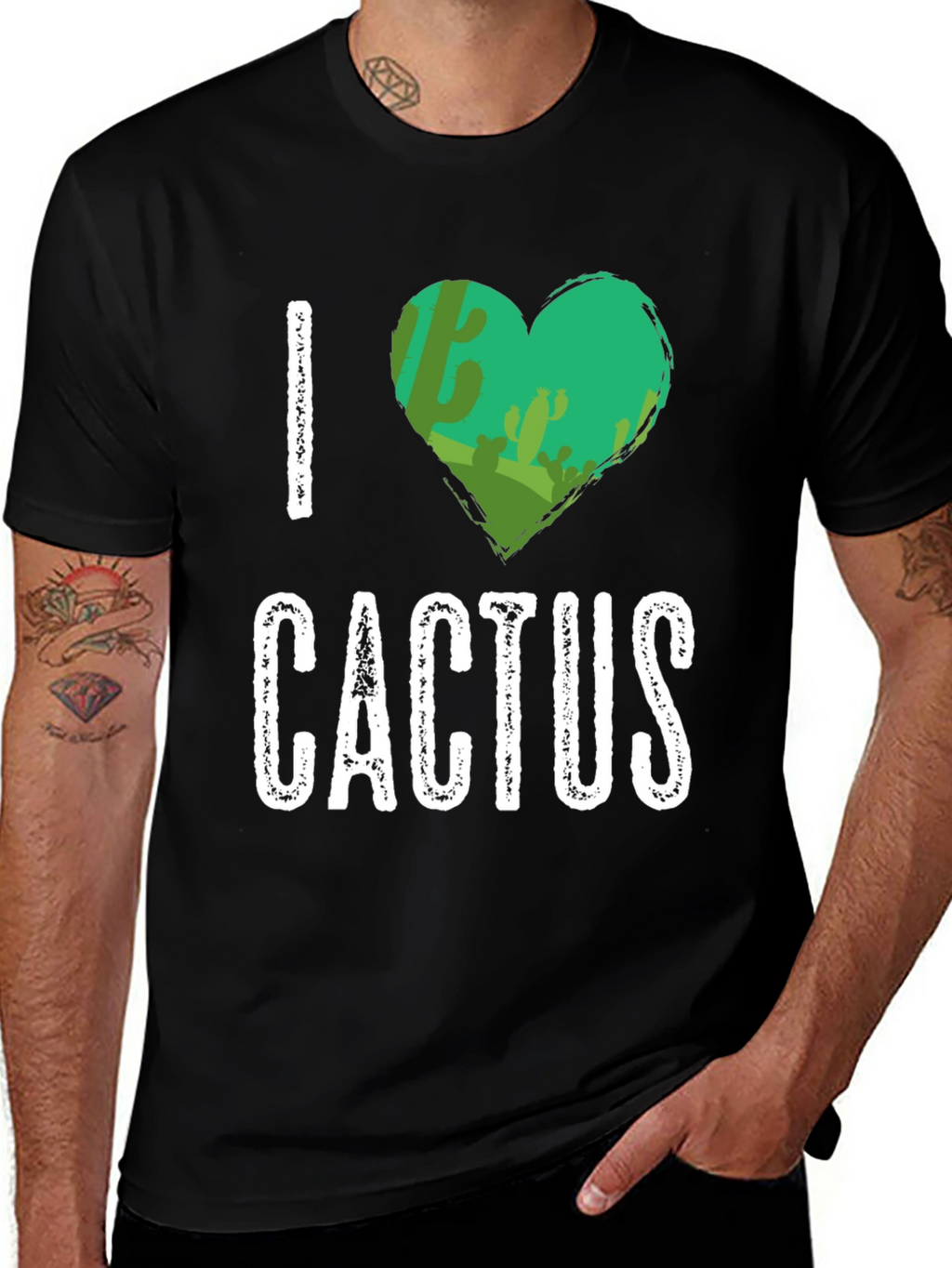 I Heart Cactus Graphic T-Shirt