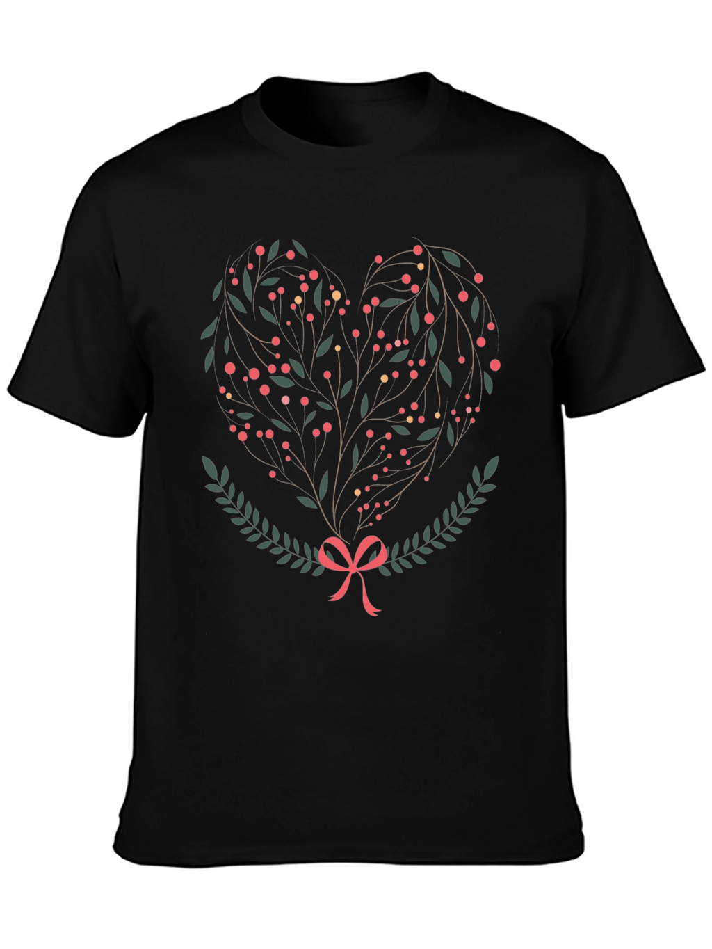 Heart of Berries Graphic Tee - Black